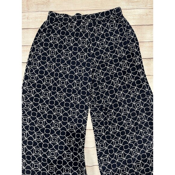 Dressbarn Capri Wide Leg Pull On Printed Stretch Pants Size Large - Picture 4 of 6